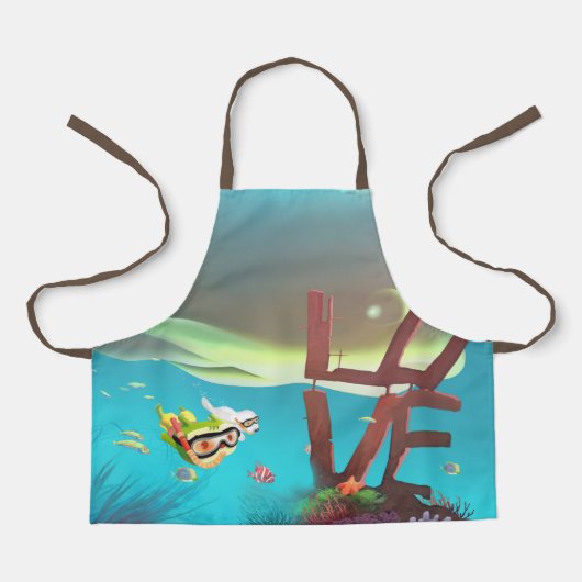 水中の愛 エプロン (正面)