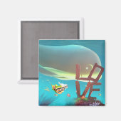 水中の愛 マグネット (正面/裏面)