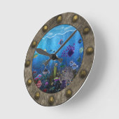 水中の愛 –  ラウンド壁時計 (傾斜)