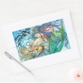 水中の愛 長方形シール (封筒)