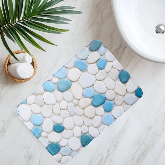 水中の模造小石道 バスマット