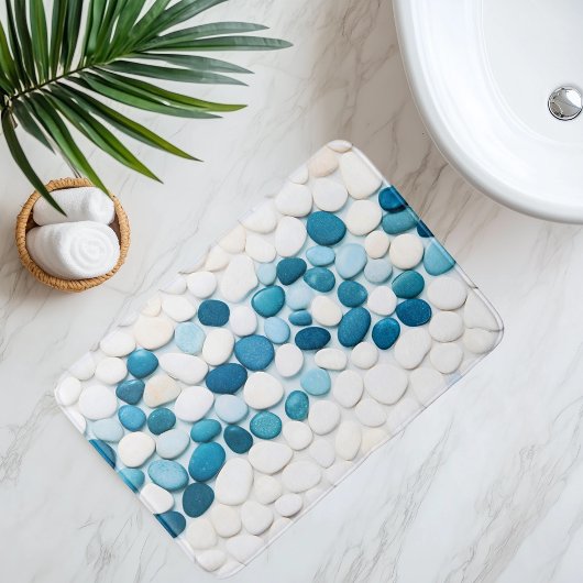 水中の模造小石道 バスマット