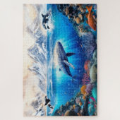 水中の水彩風景 ジグソーパズル (縦)