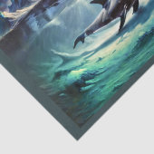 水中の氷の世界でキラークジラ（オルカ） 薄葉紙 (詳細)