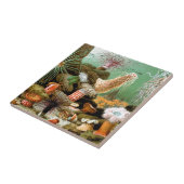 水中の海のアネモネ タイル (側面)