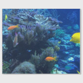 水中の海の世界と夏の物語 ラッピングペーパー (フラット)