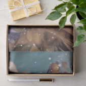 水中の海の泡と金ゴールド水の色の人魚 薄葉紙 (ギフト)