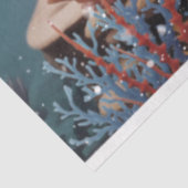 水中の海の泡と金ゴールド水の色の人魚 薄葉紙 (詳細)