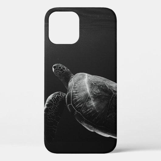水中の海亀のシルエット Case-Mate iPhoneケース (裏面)