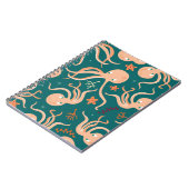 水中の海動物とのシームレスなパターン， cu ノートブック (左側)