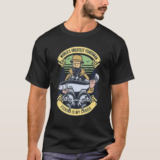 水中の漁師 Tシャツ (正面)
