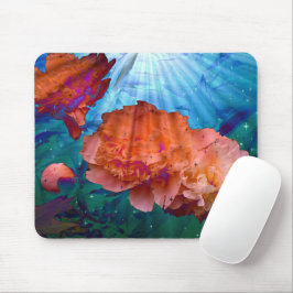 水中の牡丹 マウスパッド