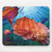 水中の牡丹 マウスパッド (正面)