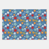 水中の生活パターン ラッピングペーパーシート (正面)