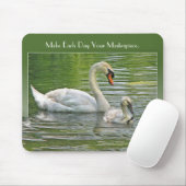水中の白鳥とシグネット マウスパッド (マウス)
