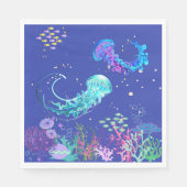 水中の素晴らしいクラゲ スタンダードランチョンナプキン (正面)