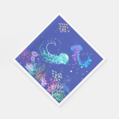 水中の素晴らしいクラゲ スタンダードランチョンナプキン (角)