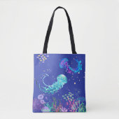 水中の素晴らしいクラゲ トートバッグ (正面)