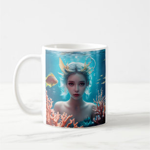 水中の美しい人魚 コーヒーマグカップ