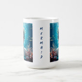 水中の美しい人魚 コーヒーマグカップ (中央)