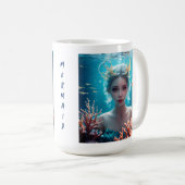 水中の美しい人魚 コーヒーマグカップ (正面右)