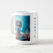 水中の美しい人魚 コーヒーマグカップ (正面左)