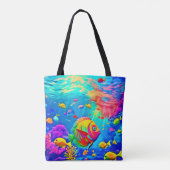 水中の色の世界 トートバッグ (裏面)