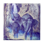 水中の象 タイル (正面)