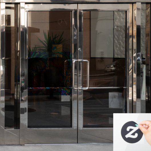 水中の貝殻とサンゴのステンドグラスの芸術 ウィンドウサイン (オフィスドア)