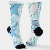 水中の青いアカエイ ソックス (傾斜あり)