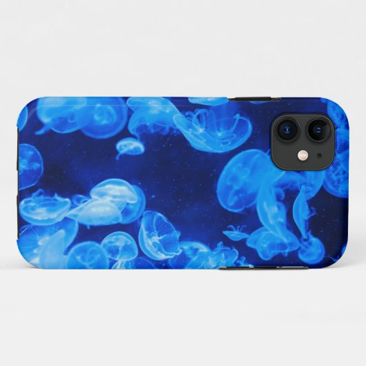 水中の青クラゲ Case-Mate iPhoneケース (裏面(横))
