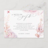 水中の願い事の結婚贈り物に注意 エンクロージャーカード (正面)