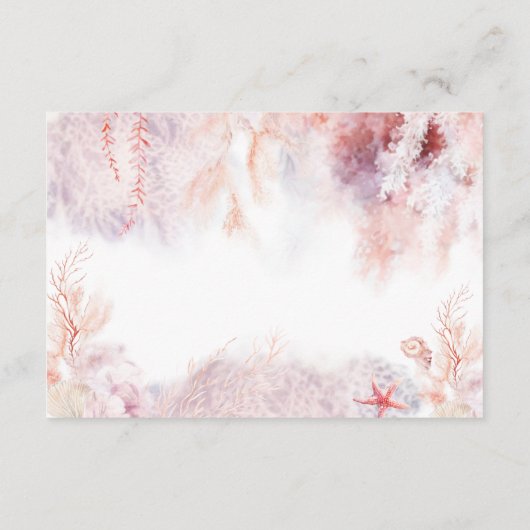 水中の願い事の結婚贈り物に注意 エンクロージャーカード (裏面)