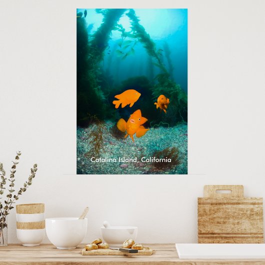 水中の風景 ポスター (キッチン)