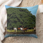 水中の馬 – コスタリカ クッション (ブランケット)