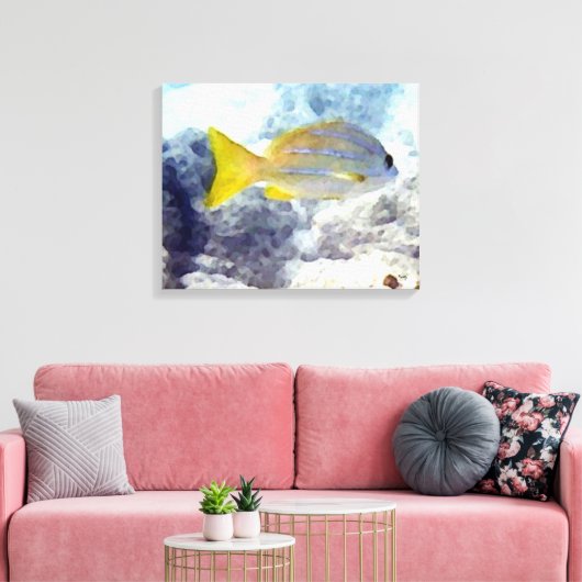 水中の魚 キャンバスプリント (インサイチュ (リビング))
