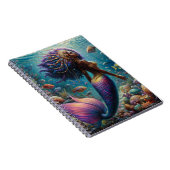 水中を泳ぐアフリカ人魚 ノートブック (右側)