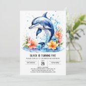 水中アドベンチャーキュートドルフィン誕生日 招待状 (スタンド正面)