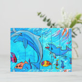 水中イルカ招待状 招待状 (スタンド正面)