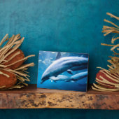 水中イルカ類 フォトプラーク (側面)