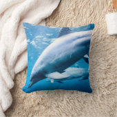 水中イルカ クッション (ブランケット)