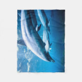 水中イルカ フリースブランケット (正面)