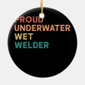 水中ウェッ誇りを持ったト溶接機ヴィンテージ溶接引用文 セラミックオーナメント (裏面)