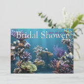 水中ウェディングシャワーの招待状 招待状 (スタンド正面)