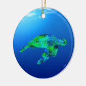 水中ウミガメ セラミックオーナメント (左)