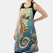 水中エレガントを泳ぐ海馬 エプロン (インサイチュ)