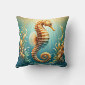 水中エレガントを泳ぐ海馬 クッション (裏面)