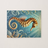 水中エレガントを泳ぐ海馬 ジグソーパズル (横)