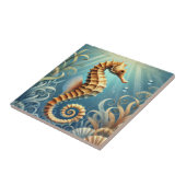 水中エレガントを泳ぐ海馬 タイル (側面)