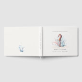 水中エレガント海藻コーラル結婚ズ ゲストブック (全面)